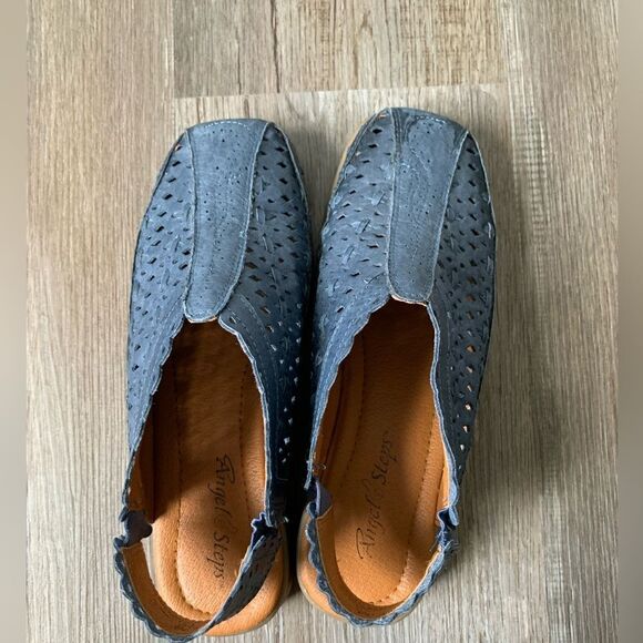 VTG Beacon Euro Flex Huaraches Sandals Leather Blue Mary Jane Size 6 6.5 - Picture 7 of 16